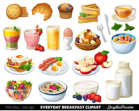 Food Clipart Breakfast Cake Clip art Sweet Treat Bakery clip