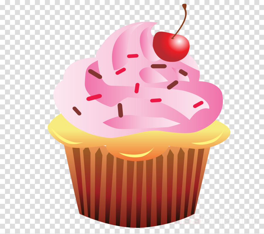 Pink baking cup cupcake food dessert clipart