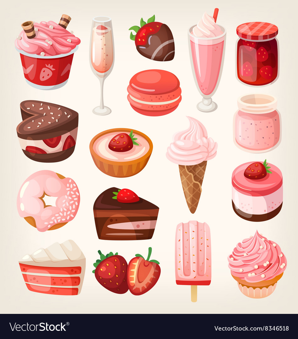 Strawberry desserts.
