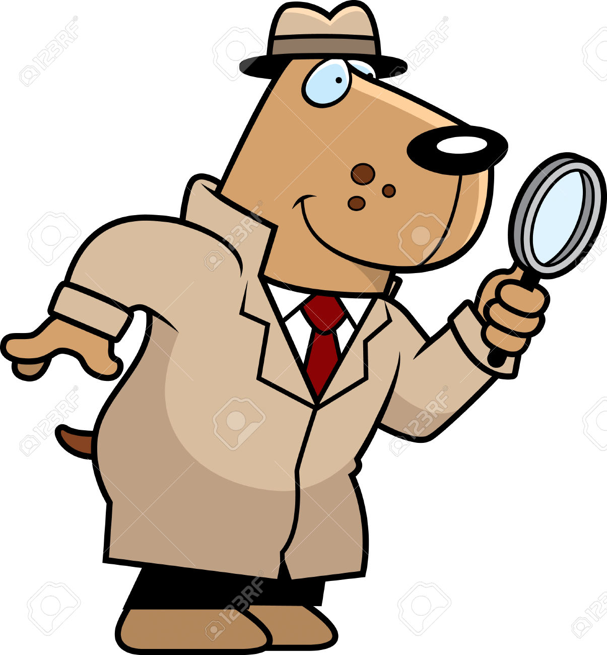 Dog detective clipart.