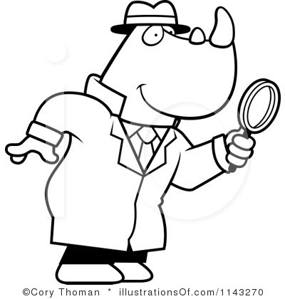 Detective Clipart Black And White