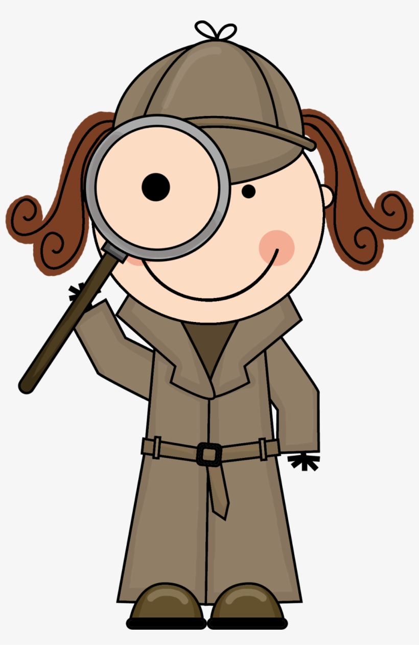 Detective with magnifying.