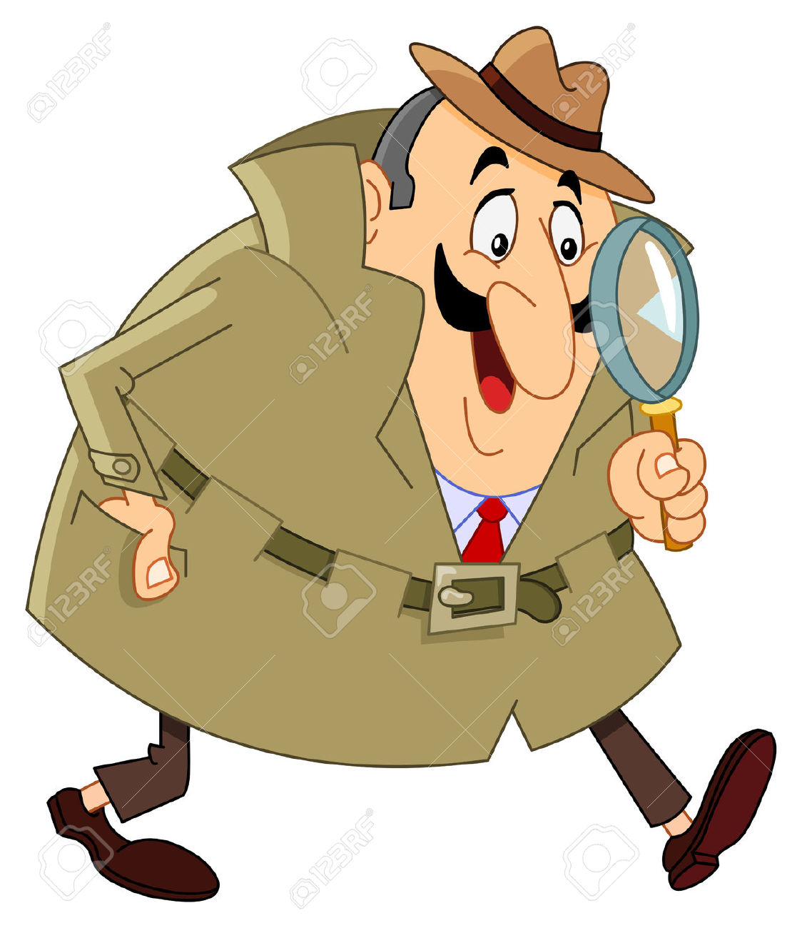 Detective cartoon detective.