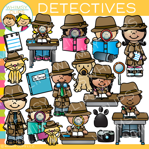 Detective Kids Clip Art