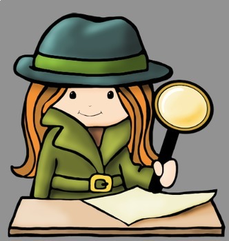 Reading detective clipart