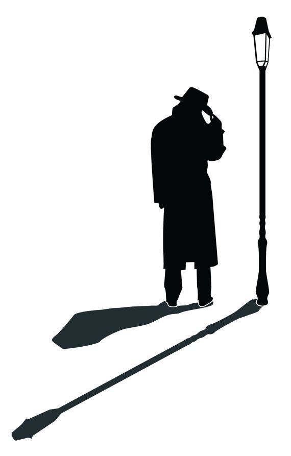 detective clipart shadow