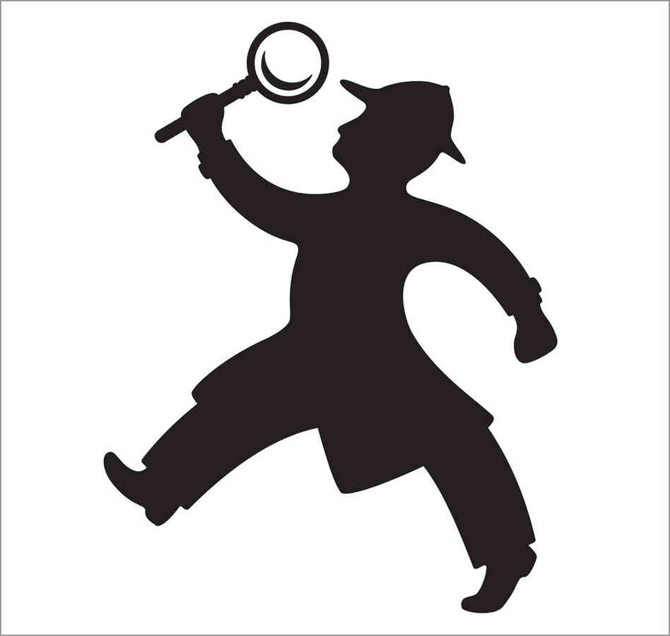 Detective silhouette clipart.