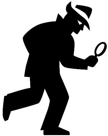 Detective silhouette clipart.
