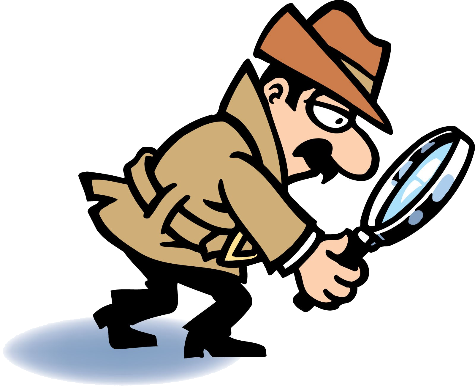 Magnifying glass detective.