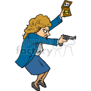 Female detective clipart.