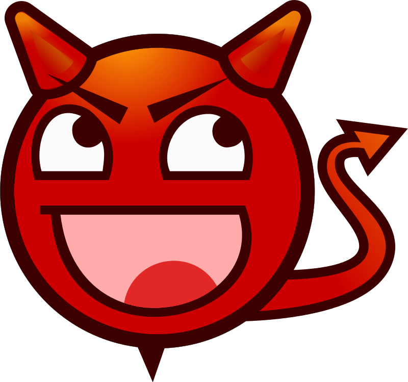 Angry demon cliparts.