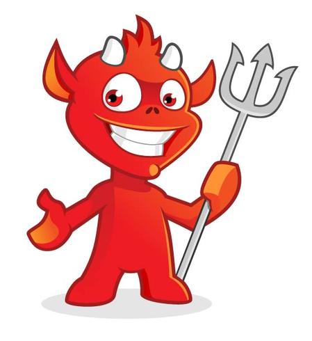 Cute devil cartoon character