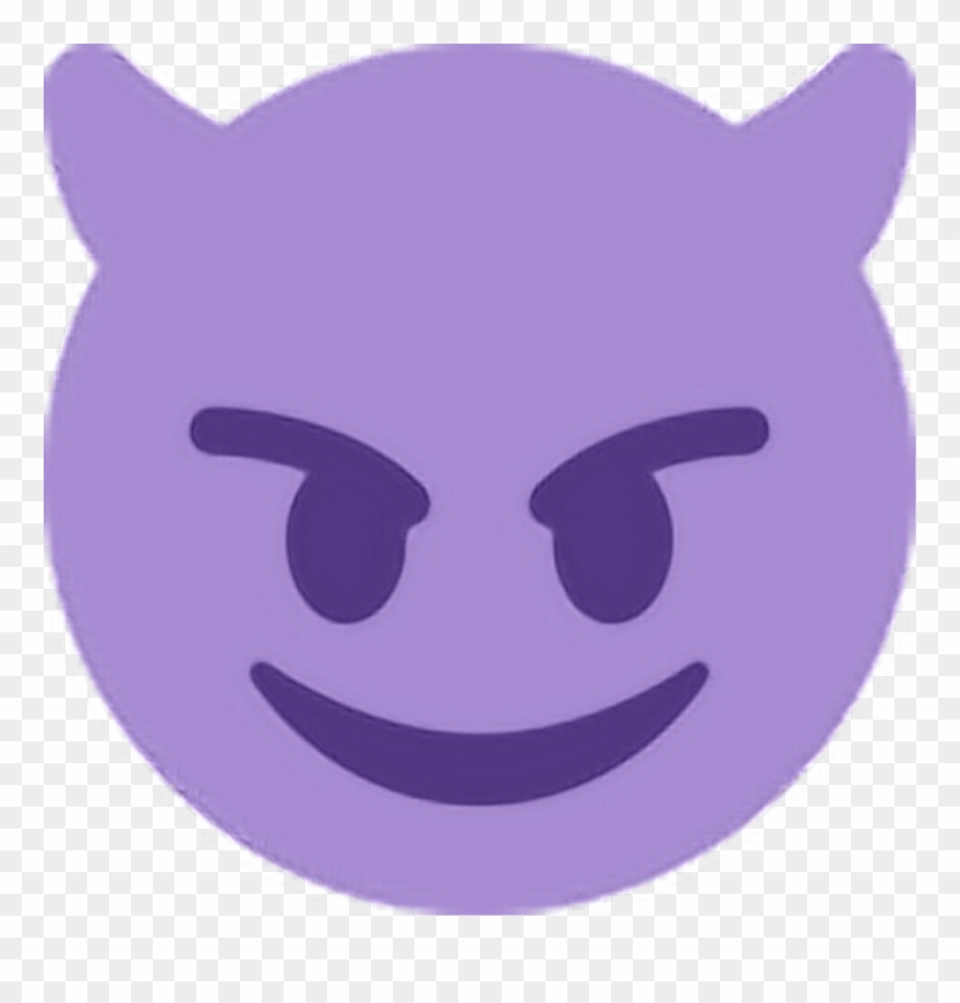 Purple Devil Evil Emoji Emoticon Face Expression Feelin