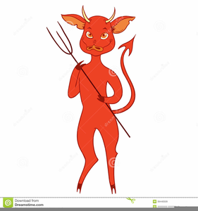 Devil mascot clipart.