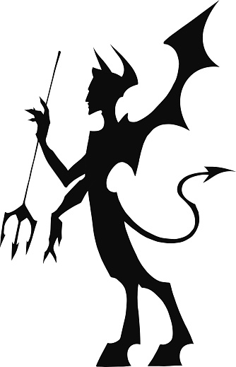 Devil clipart silhouette.