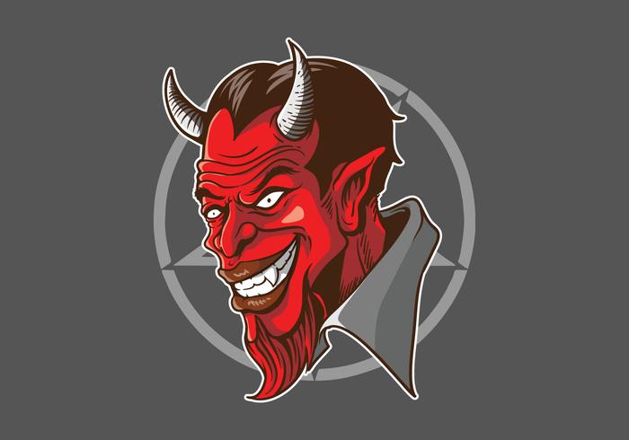 Devil head illustration.