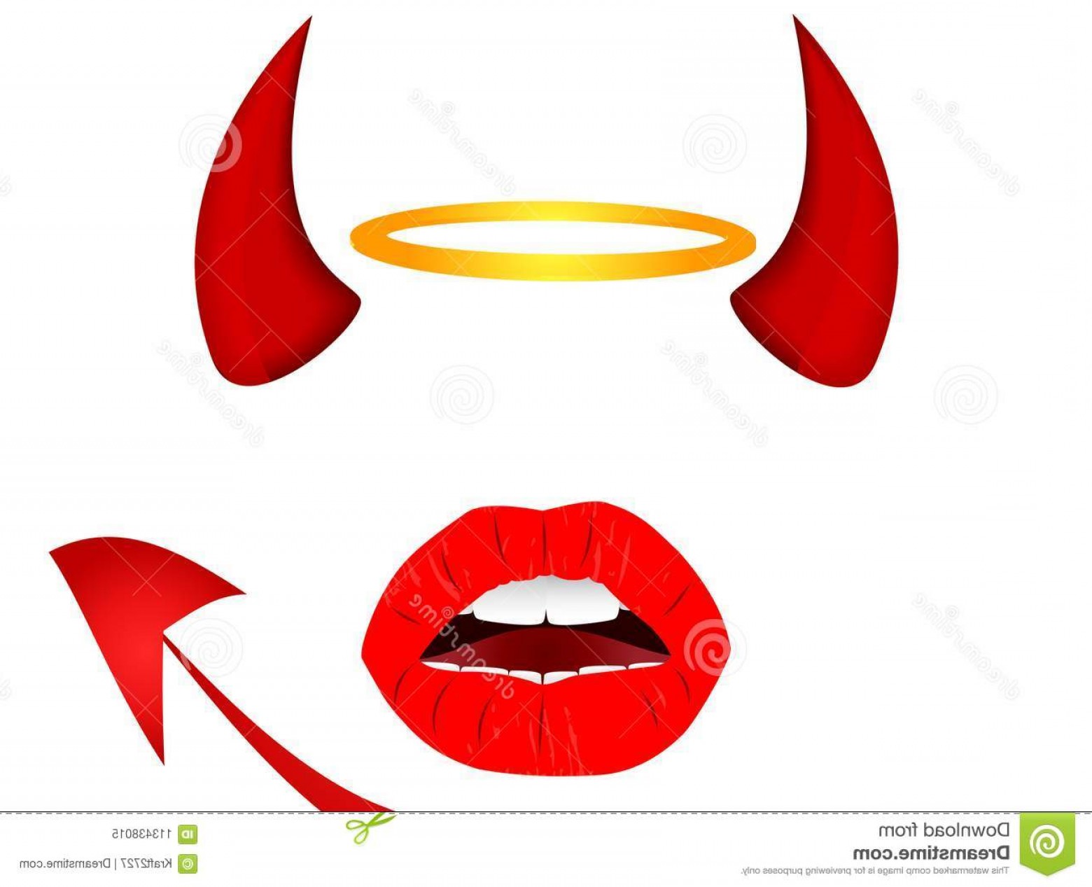 Angel devil horn.