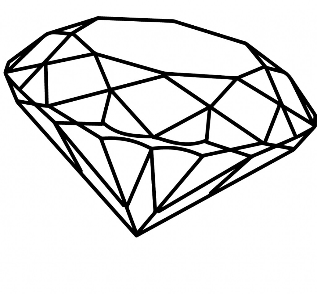 Diamond clipart outline.