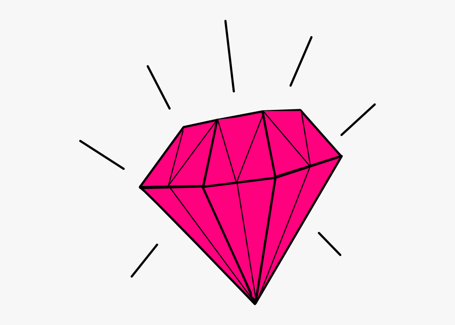 Pink diamond clip.