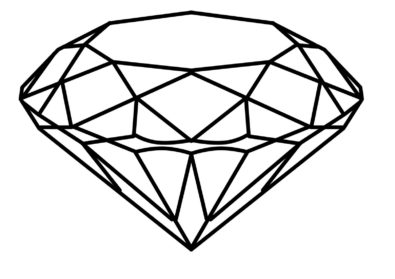 Diamond drawing drawn.