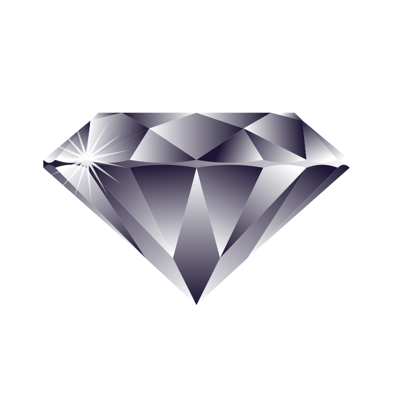 Realistic diamond illustration.