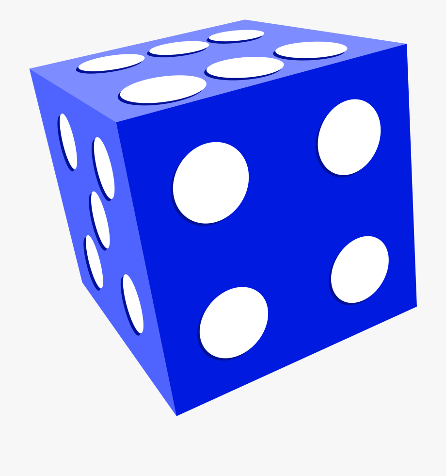 Blue dice png.