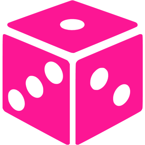 Deep pink dice.