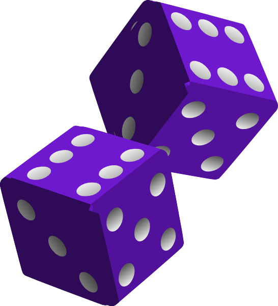 Dice clipart pink.