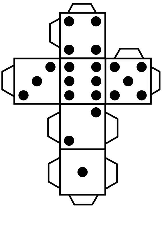 dice clipart printable