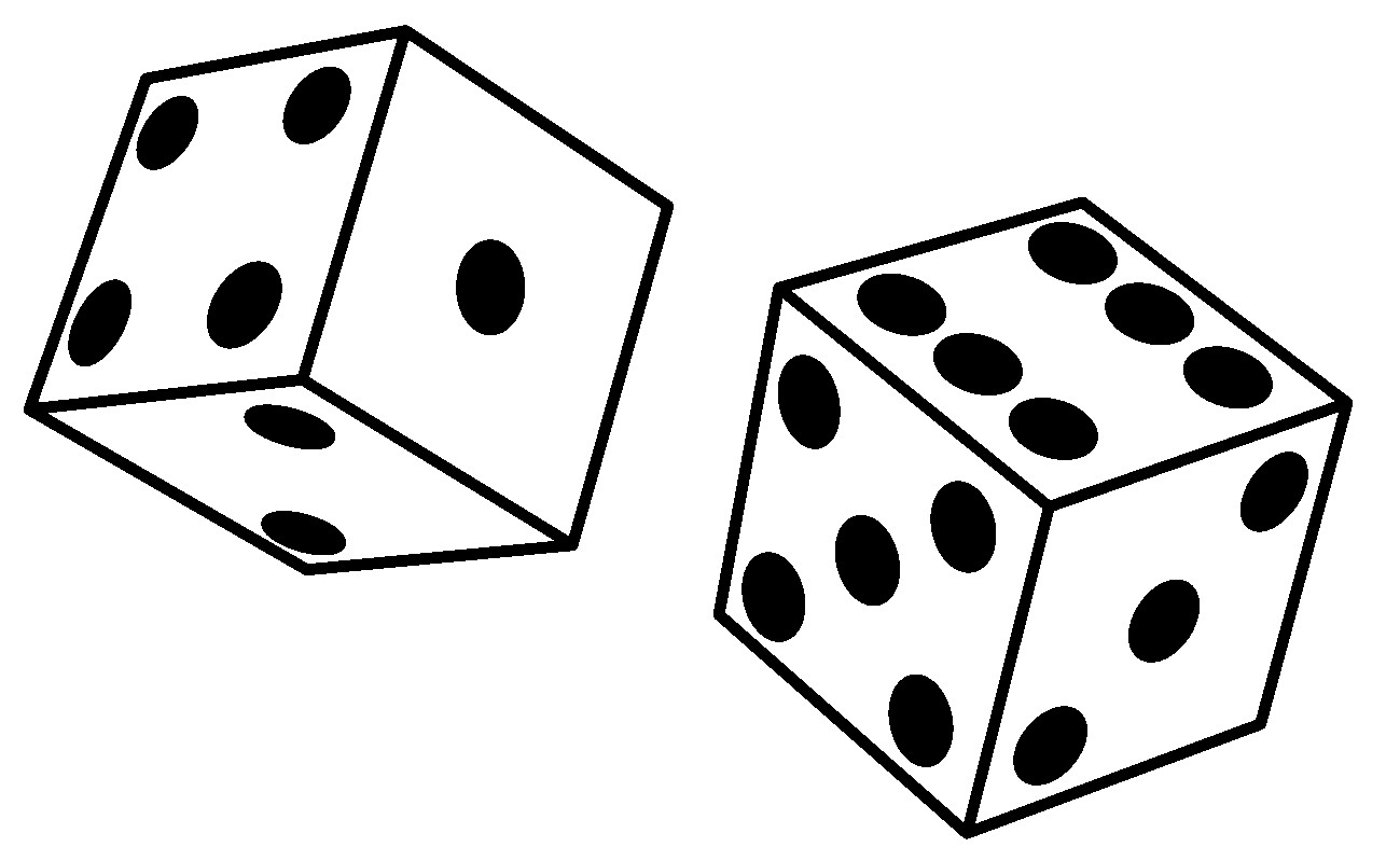 Rolling dice clipart.