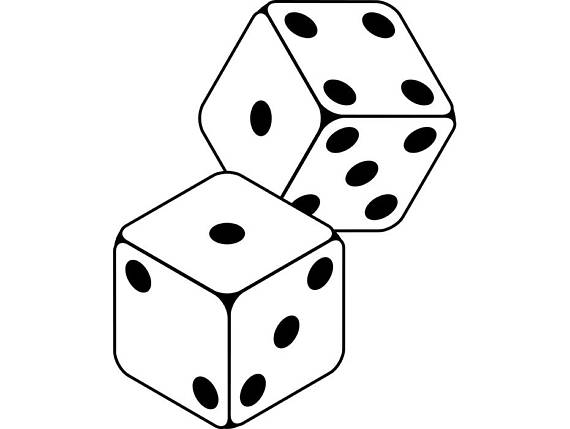 dice clipart two