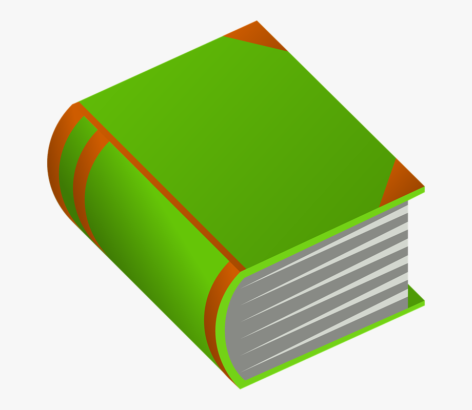 Book Fat Encyclopedia Huge Closed Green Orange