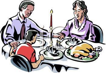 Family Dinner Table Clip Art