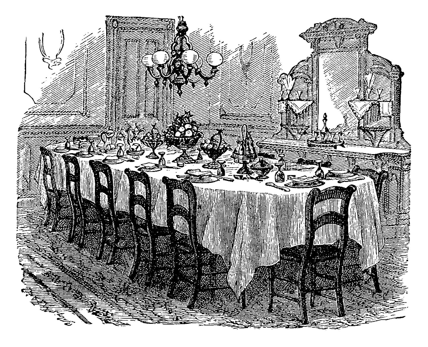 Dinner Table Setting Clipart With Formal Dinner Setting Clip
