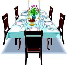 Setting table clipart.