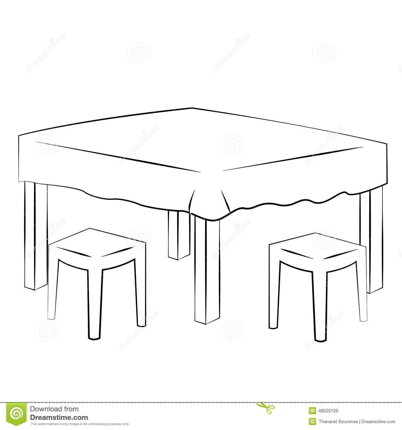 Dining room clipart black and white