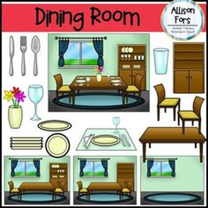 Dining room clipart for kids