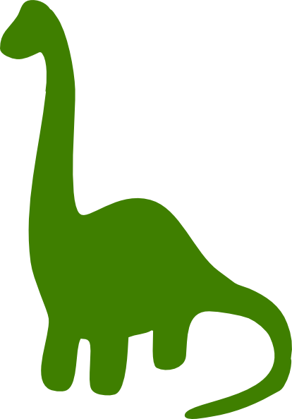 Green dinosaur clipart