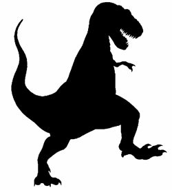 Dinosaur tyrannosaurus silhouette.