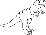 Free Black and White Dinosaurs Outline Clipart