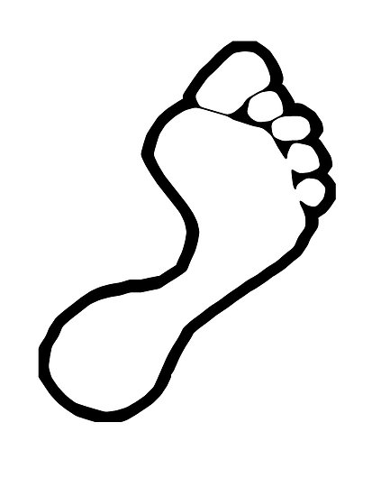 dinosaur footprint clipart bigfoot outline coloring template giant foot
