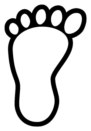 Bigfoot footprint clipart.