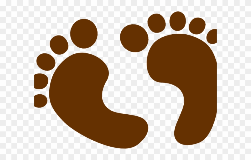 Footprints clipart brown.
