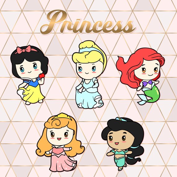 Princess digital clipart.