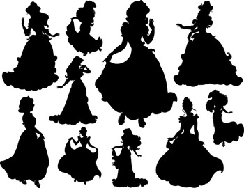Princess silhouette clip.