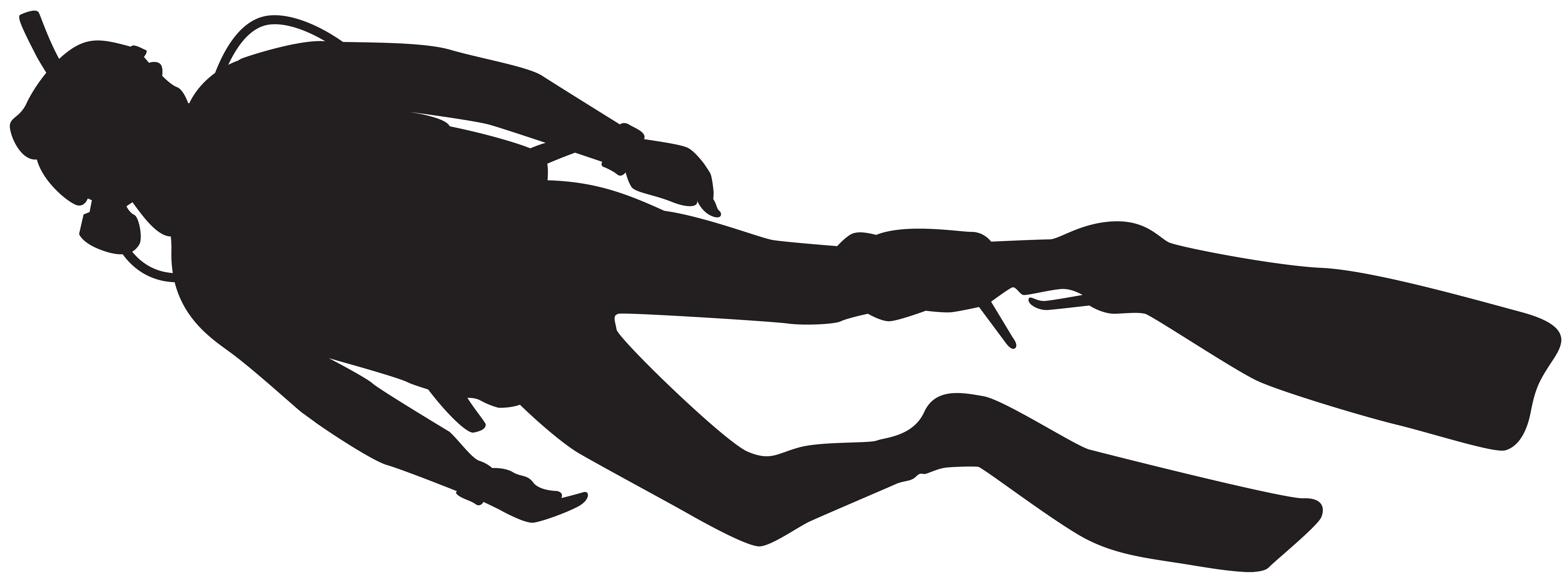 Diver silhouette png.