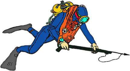 diver clipart animated