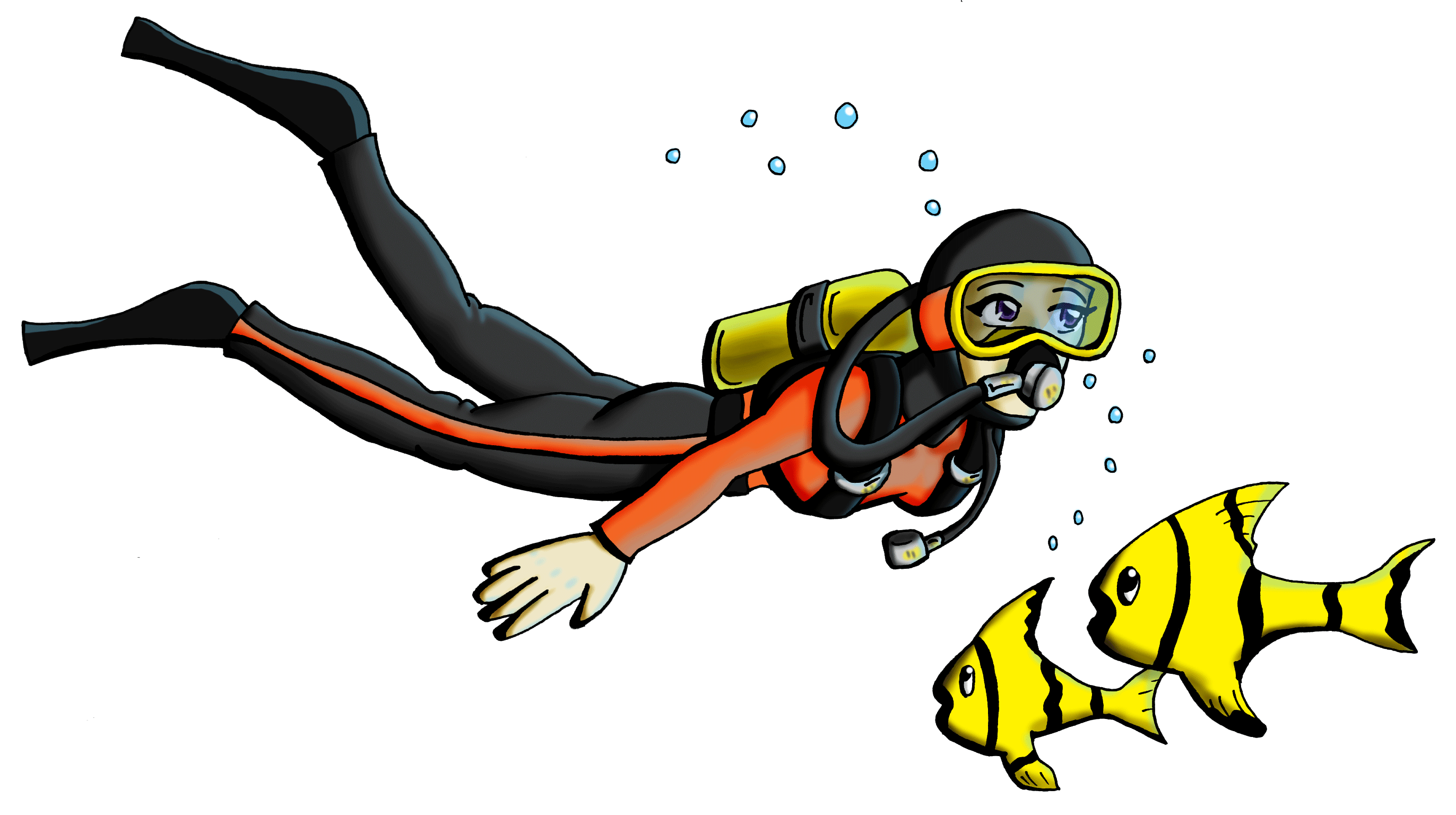 diver clipart woman