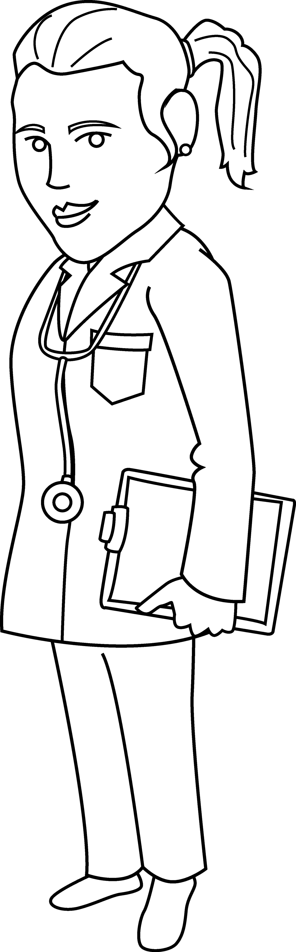 Coloring clipart doctor.