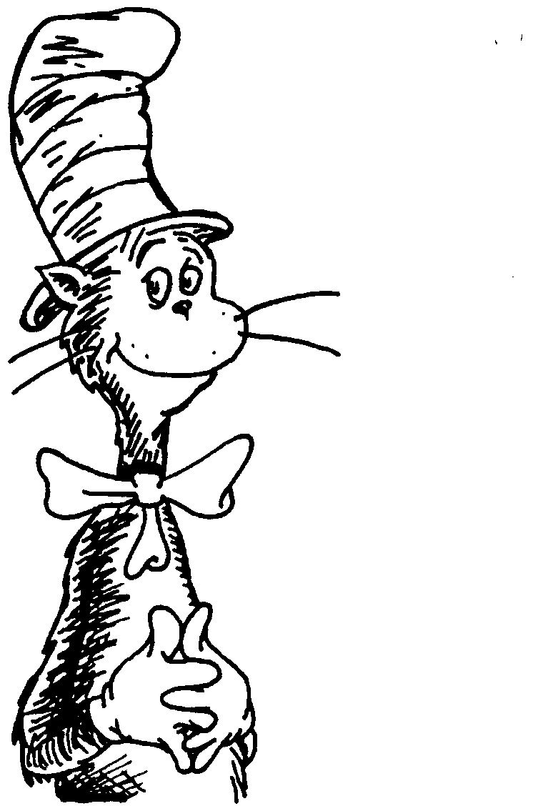 Free download Cat In The Hat Black And White Clipart for